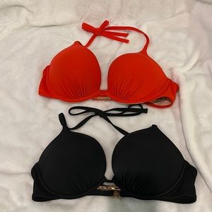 Victoria’s Secret Bali Bombshell add 2 cups push up swim top - 36B - set of two